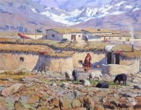 Naseeb Khan, 24 x 30 Inch, Oil on Canvas, Landscape Painting, AC-NSBK-022 Naseeb Khan, 24 x 30 Inch, Oil on Canvas, Landscape Painting, AC-NSBK-022